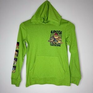 Teenage Mutant Ninja Turtles Kids Green Hoodie Long Sleeve Shirt Boys Small